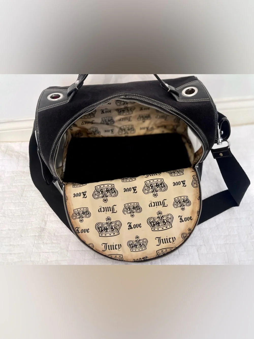 Vtg JUICY COUTURE Dog Pet Carrier Bag Purse with a Lock DOGGY COUTURE! RARE!